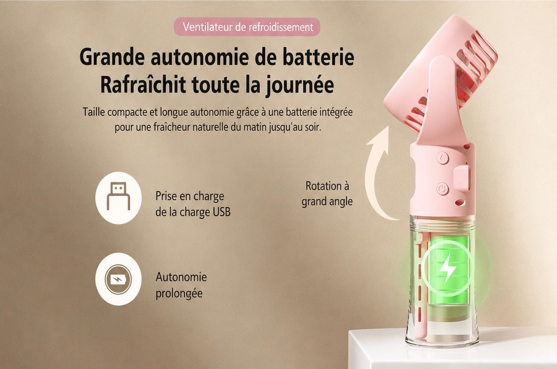 Ventilateur Brumisateur Portable