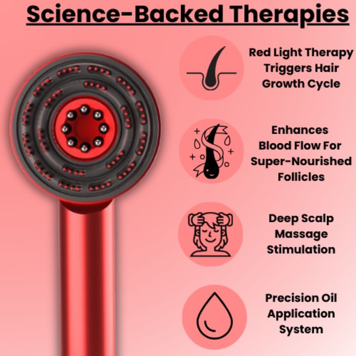 Glacialuxe- Red light Scalp Massager