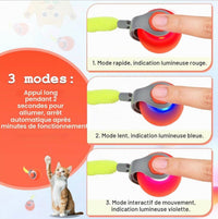 Balle Interactive Automatique pour Chat – Recharge USB, 3 Modes, Silicone Sécurisé — vue 4