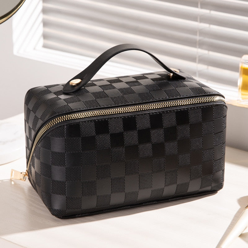 Luna – Trousse de maquillage en simili cuir avec compartiments | Voyage & quotidien