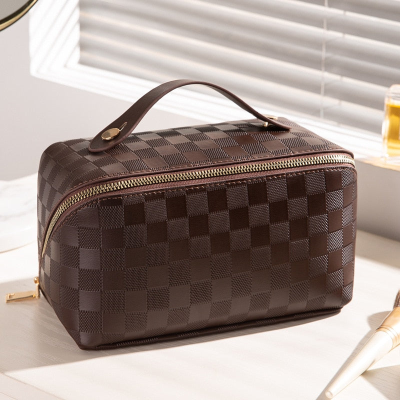 Luna – Trousse de maquillage en simili cuir avec compartiments | Voyage & quotidien