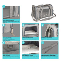 Sac de Transport Chat & Petit Chien — Souple, Homologué Avion — vue 4